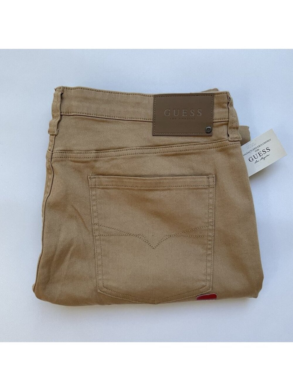 Guess Men’s Slim Straight Jeans Stretch Dark Khaki Denim Size 40X30